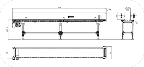 皮帶輸送線示意圖 皮帶輸送線示意圖