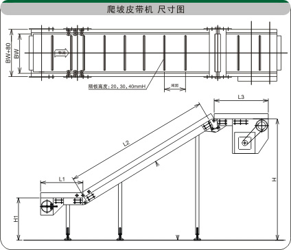 傾斜皮帶輸送線示意圖紙 傾斜皮帶輸送線示意圖紙